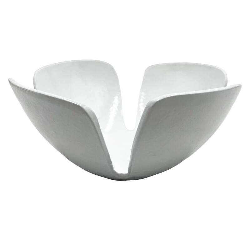 9 Inch Wide Decorative Handmade Aluminum Clover Leaf Bowl - 9 x 9 x 4 in