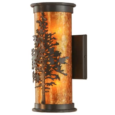 Meyda Tiffany 146067 Tamarack 2 Light 12" Tall Wall Sconce