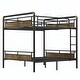 preview thumbnail 21 of 24, Metal Bunk Bed, Industrial Detachable Bunkbeds with Safety Guard Rails for Teens