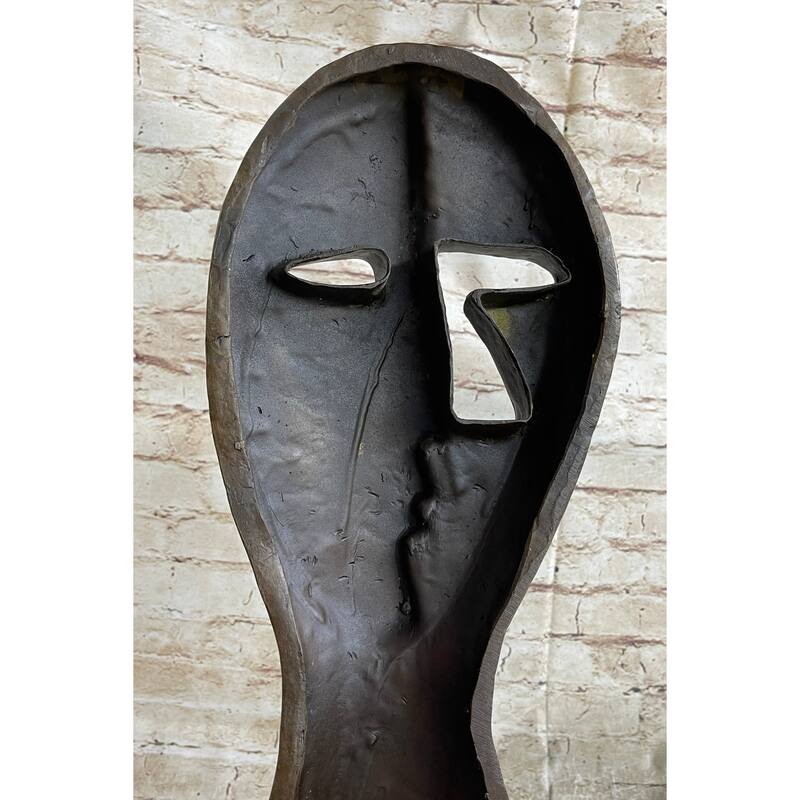 Pico Cubism Two Faces Mask Bust Sculpture Statue Modern Art Decor Marble Base