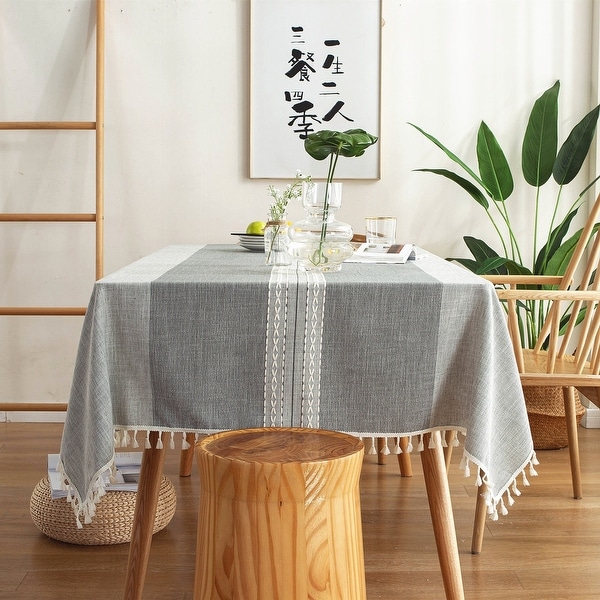 Grey outlet rectangle tablecloth