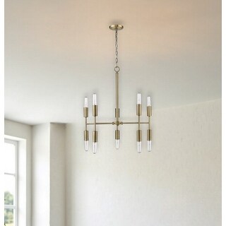 衝撃特価 HomeRoots Brass Candle Style Ten Light Metal Dimmable パンツ