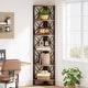 preview thumbnail 7 of 7, Industrial 6-Tier Corner Shelf Bookshelf Display Stand for Living Room
