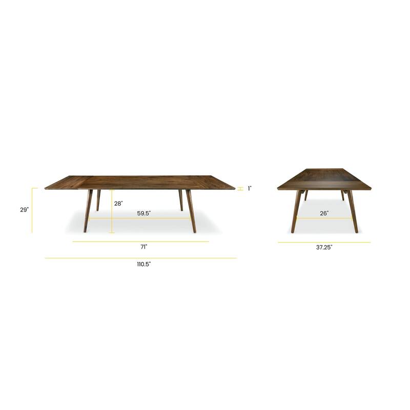 Poly and Bark Cleo Extension Dining Table in Walnut (71"-110")