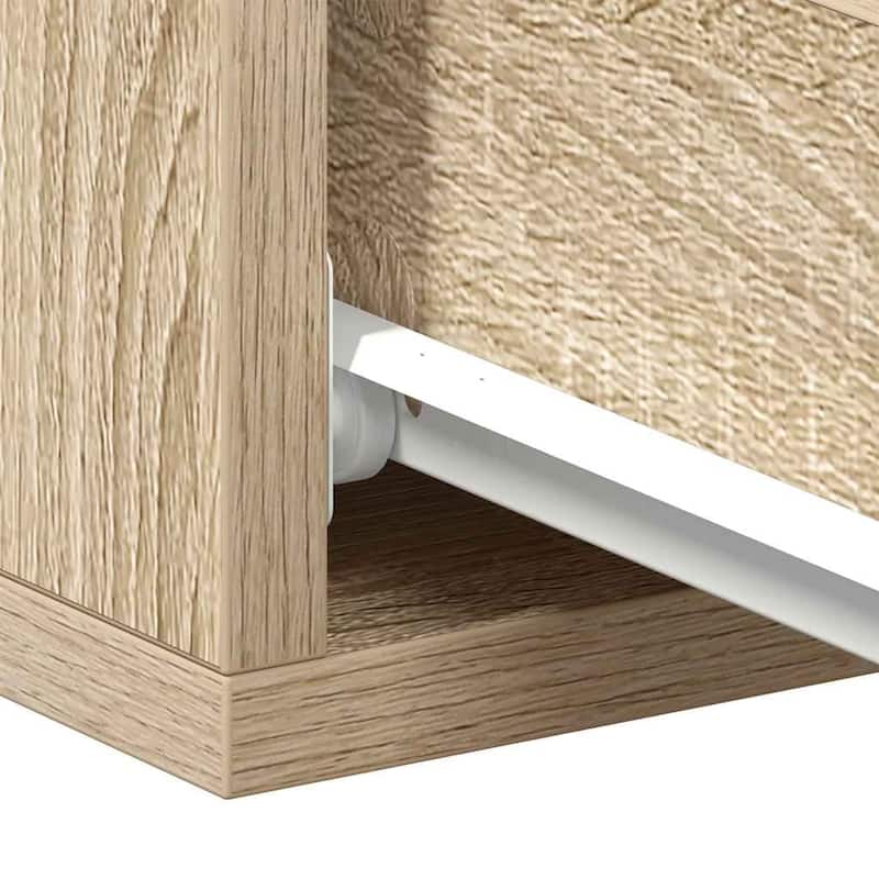 vidaXL Floating Nightstands Wall Mounted Bedside Furniture Engineered Wood