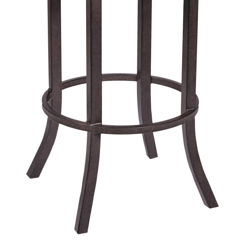 Armen Living Tahiti Metal Swivel Bar or Counter Height Barstool