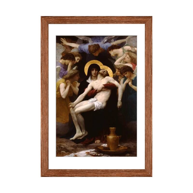 iCanvas "Pieta 1876" by William-Adolphe Bouguereau - Walnut - 24x16x1