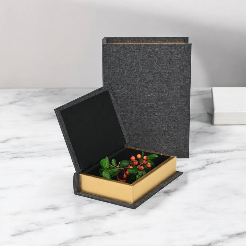 Canter Isle Beige Linen Book Box Set