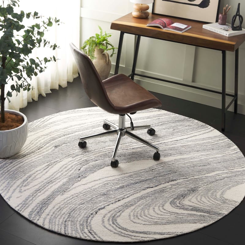 SAFAVIEH Handmade Ebony Diep Modern & Contemporary Wool Rug