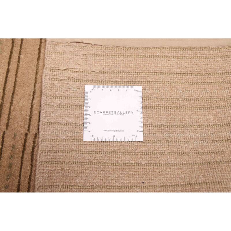 ECARPETGALLERY Hand-knotted Opulence Tan Silk, Wool Rug - 8'2 x 12'5