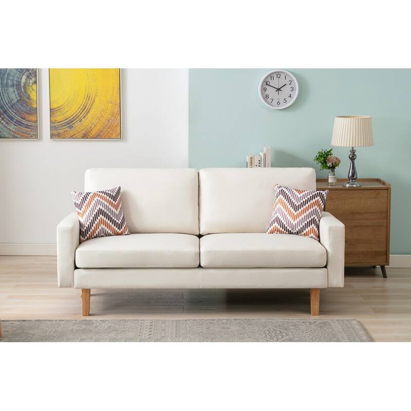 Bahamas Linen Sofa and 2 Chairs with 2 Throw Pillows