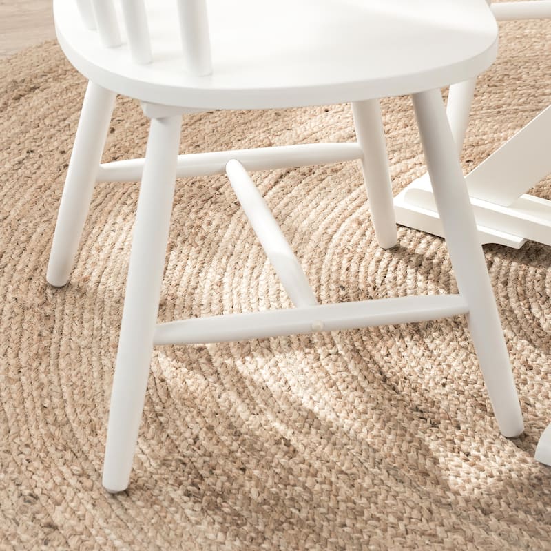 Bush Furniture Sterling 67W Dining Table with 6 Spindle Dining Chairs