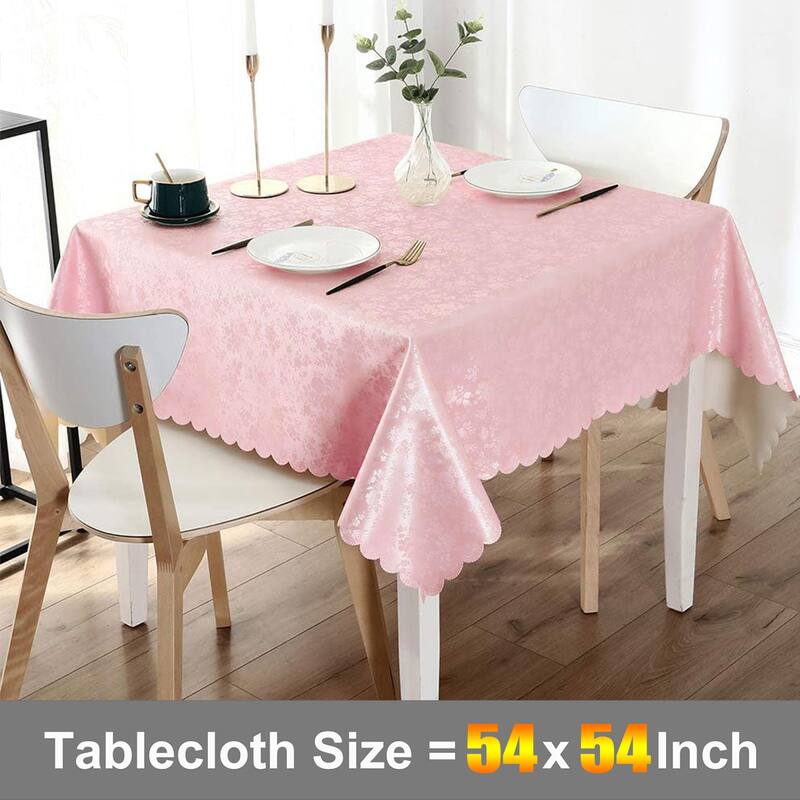 Square Table Cloth,Waterproof Heavy Duty Vinyl Tablecloths,54"L x 54"W