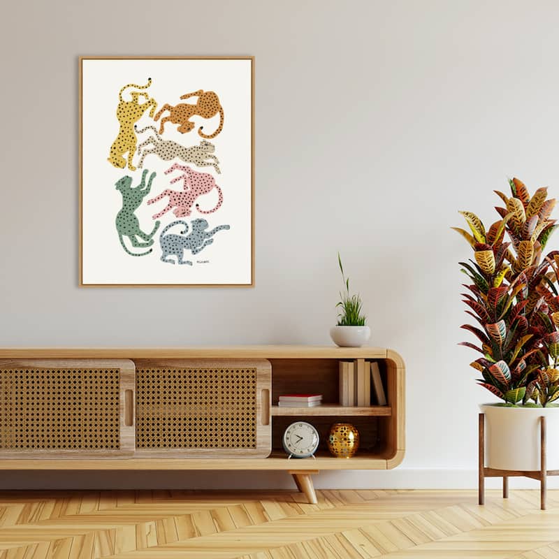 Colorful Cheetahs by Megan Galante Framed Canvas Wall Art