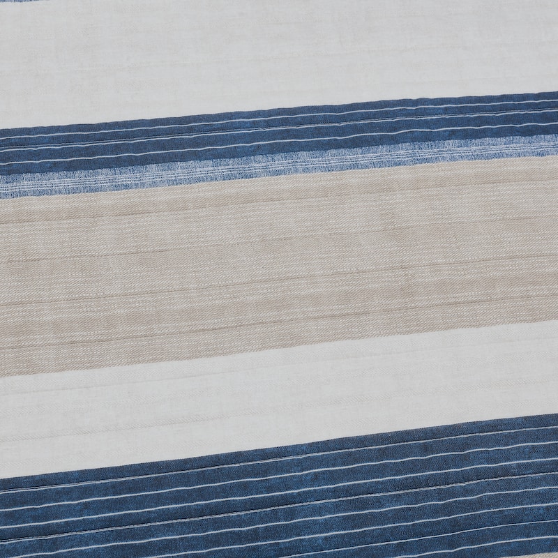 Nautica Ridgeport Cotton Reversible Blue Quilt Set