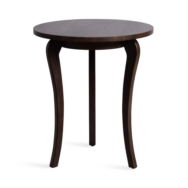 Kate and Laurel Mariona Round Entryway Table - 26x26x30 - Dark Brown