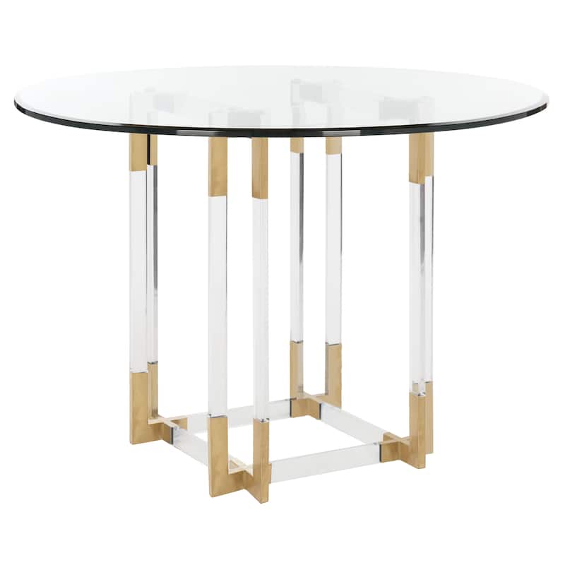 SAFAVIEH Couture Reiner Round Acrylic Dining Table