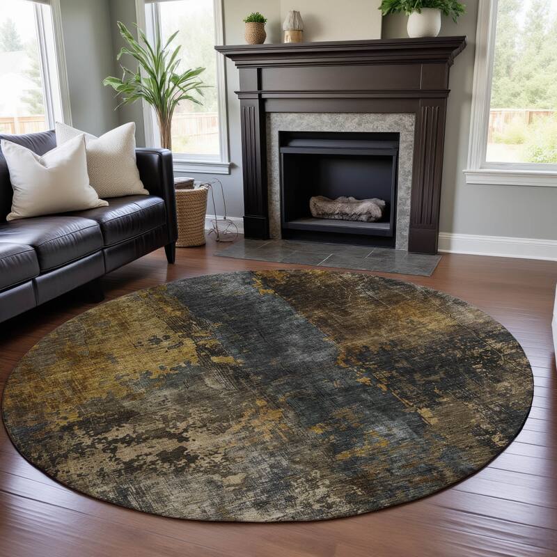 Premium Washable Super Soft Contemporary Chic Mayfield Rug - Gray - 8' x 8'