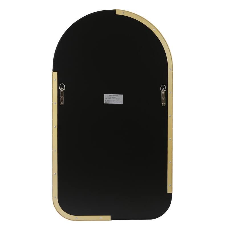 MacLuu Arch Half Frame Metal Wall Mirror - 19.7"×35.4"