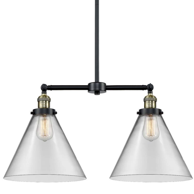 Innovations Lighting X-Large Cone 2 Light 21" Wide Linear Chandelier