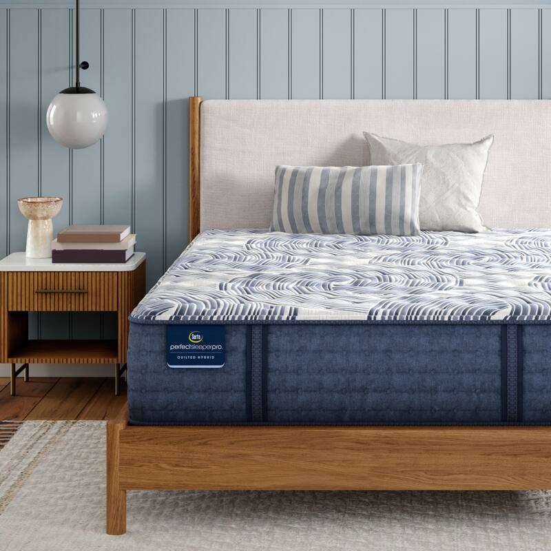 Serta Perfect Sleeper Pro Geneva 13.5" Latex Hybrid Firm Mattress Set