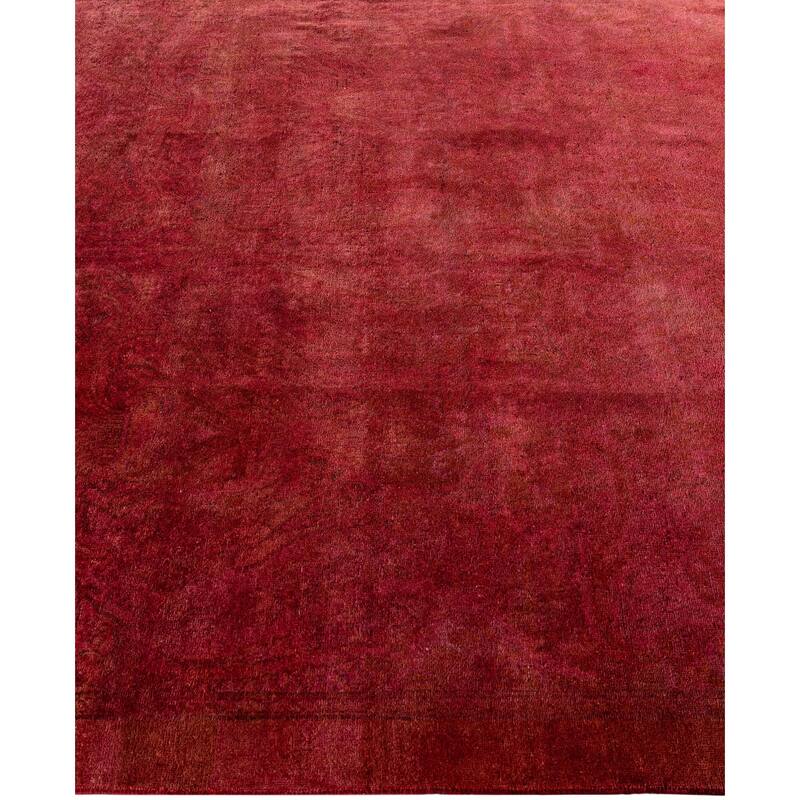 Overdyed One-of-a-Kind Hand-Knotted Area Rug - Red - 5' 0" x 7' 1"