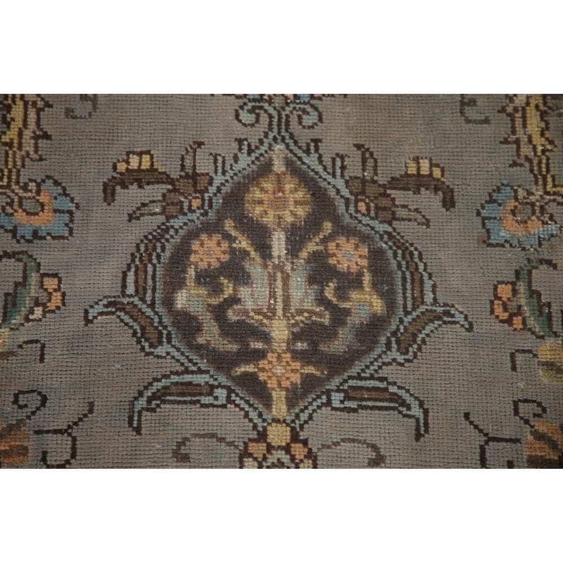 Traditional Tabriz Persian Vintage Rug Hand-knotted Wool Carpet - 7'8" x 11'5"