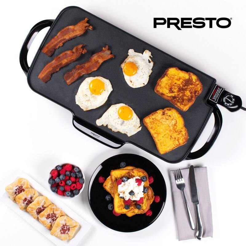 Presto 22" Electric Griddle with Removable Handles and Nonstick Cooking Surface - 5.34