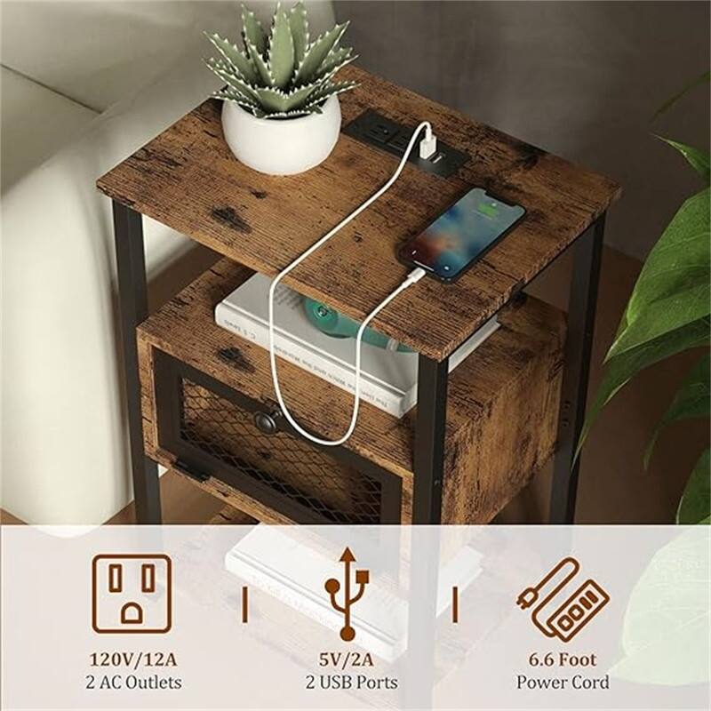 Nightstand with Charging Station