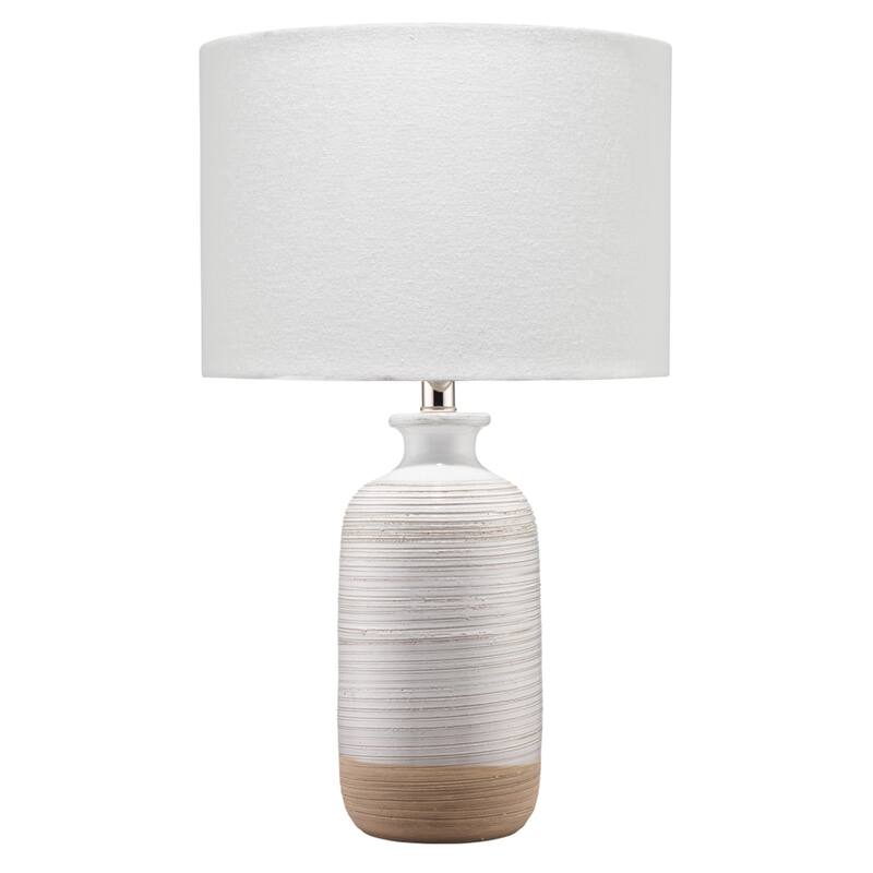Alden Décor Braxton Ceramic Table Lamp, White