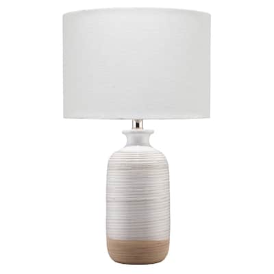 Alden Décor Braxton Ceramic Table Lamp, White