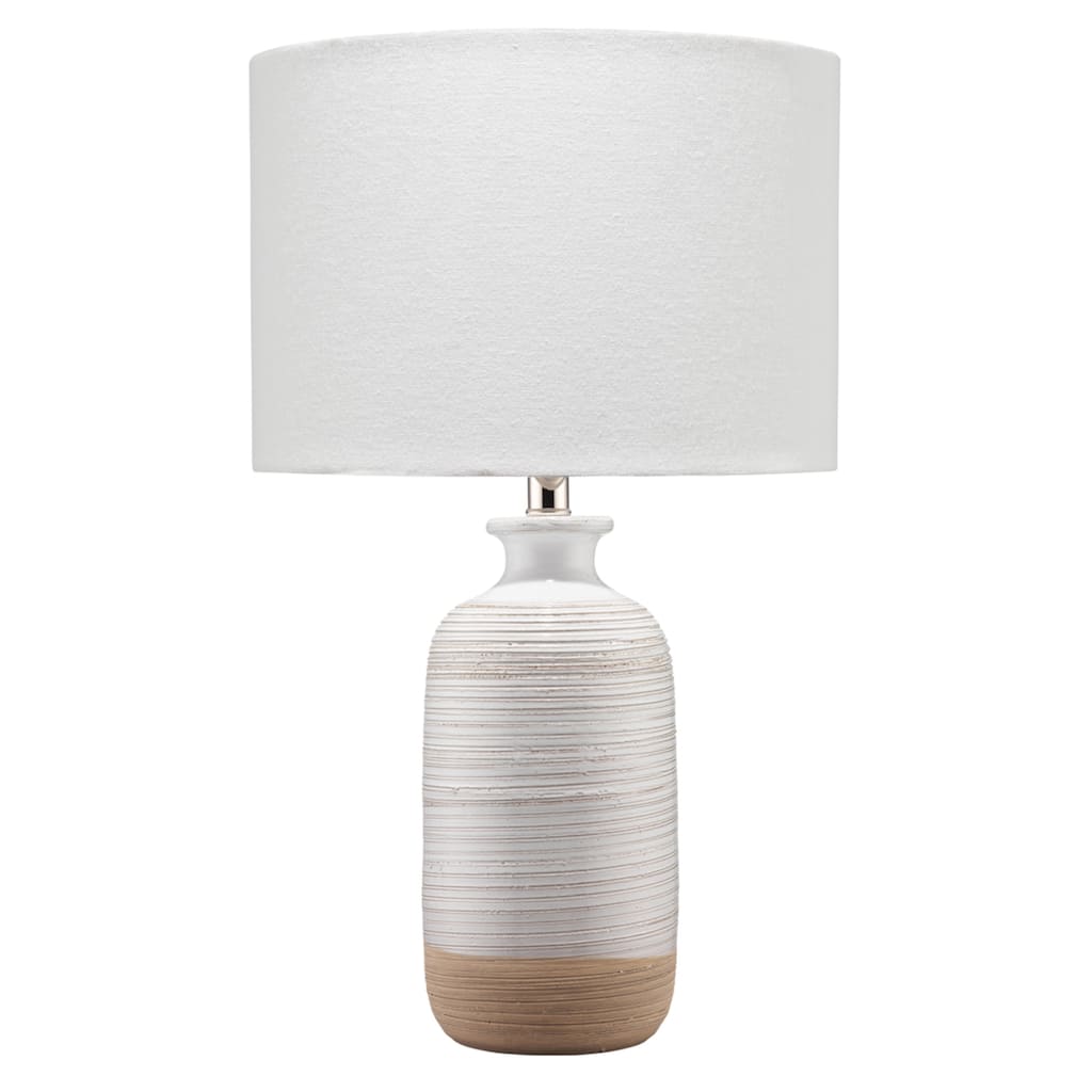 Alden Décor Braxton Ceramic Table Lamp, White