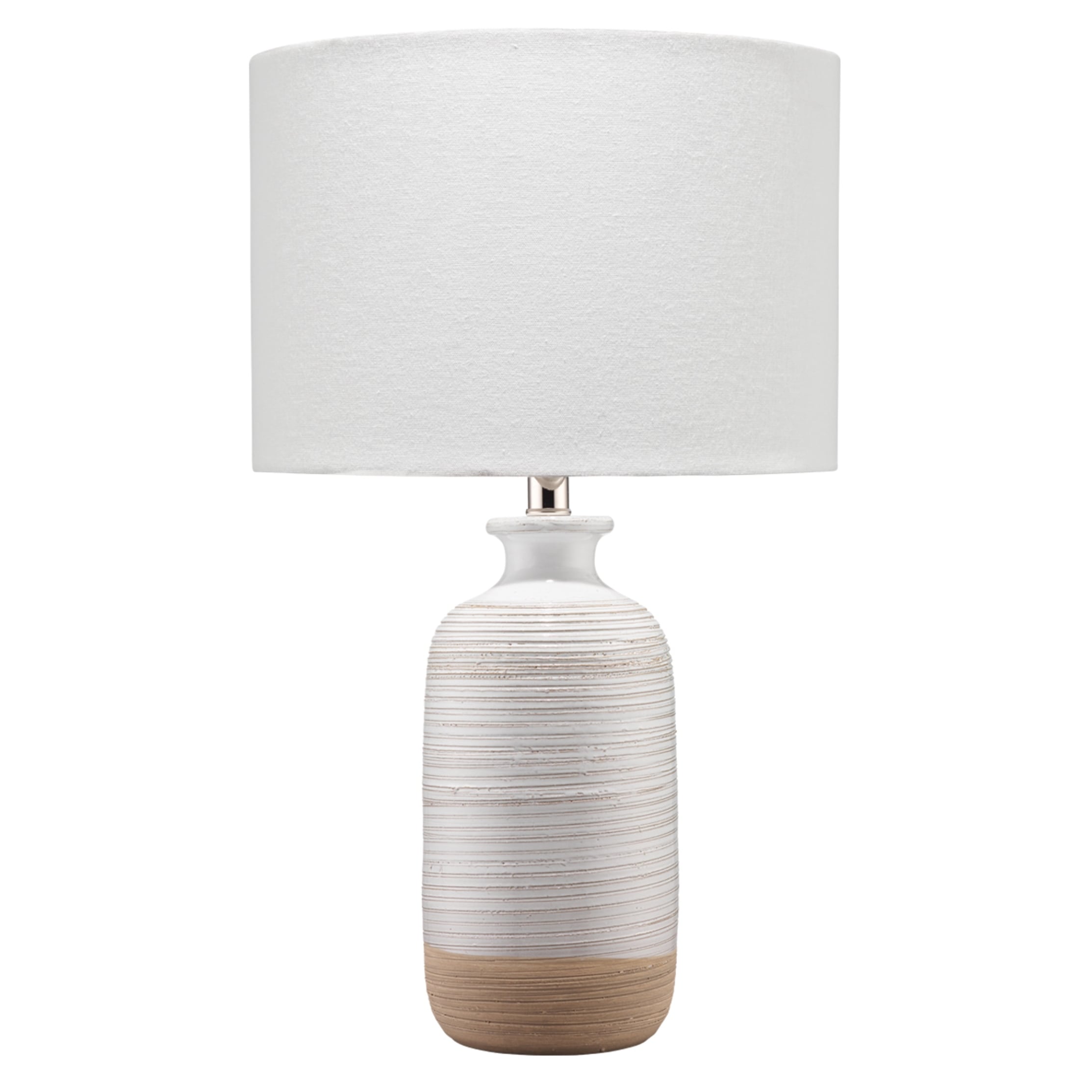 Alden Decor Braxton Ceramic Table Lamp, White