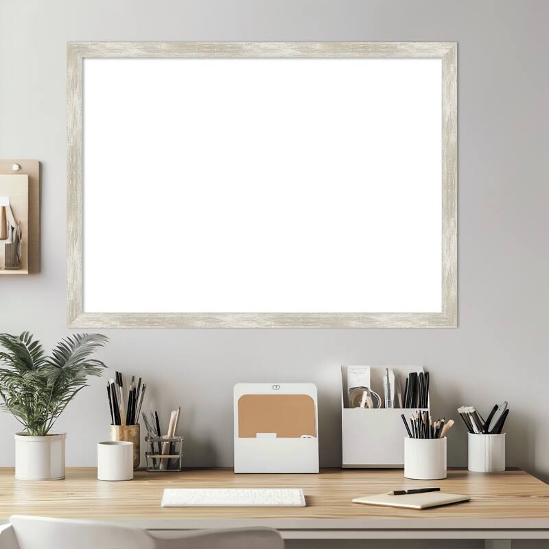 Amanti Art Crackled Metallic Narrow Framed Dry Erase Magnetic Board