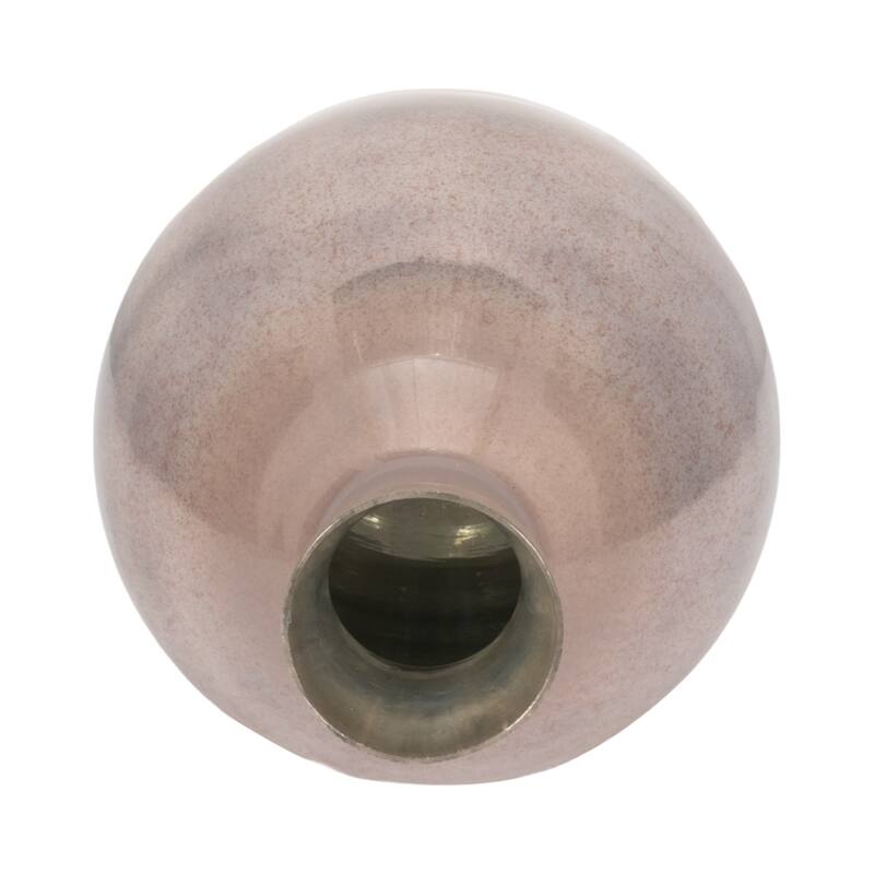 Sagebrook Home Glass Champagne Textured Round Bulbous Vase