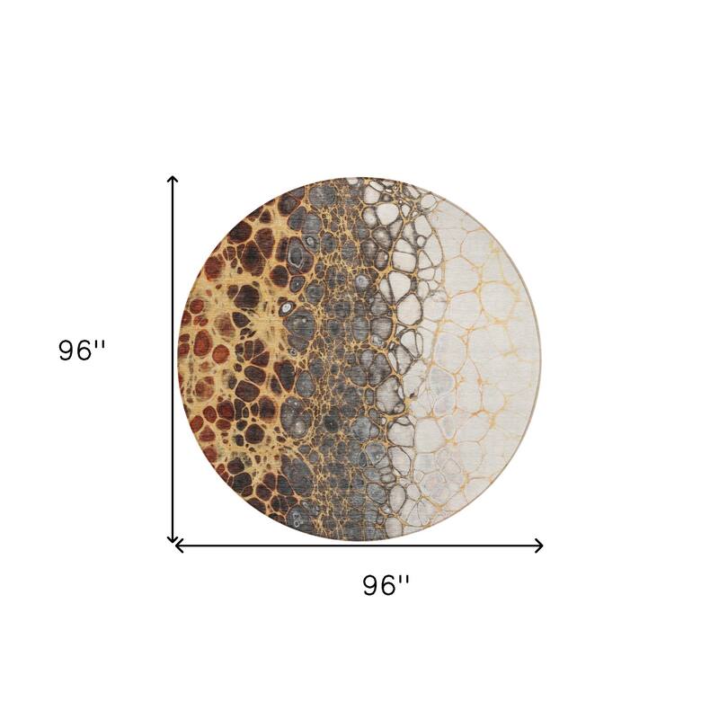 HomeRoots Abstract Transitional Rectangle Outdoor Rug