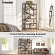 preview thumbnail 3 of 5, 71 Inch Industrial Bookshelf, 6 Tier Etagere Bookcase, Free Standing Open Book Shelves Storage Display Shelf