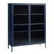 preview thumbnail 3 of 5, Rye Studio Brianne Modern Metal & Glass 55" Display Cabinet