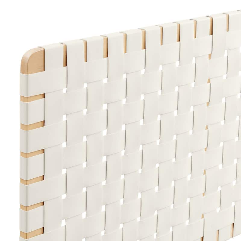 Sparta Wall-Mount Twin/Full/Queen/King Vegan Leather Weave Headboard
