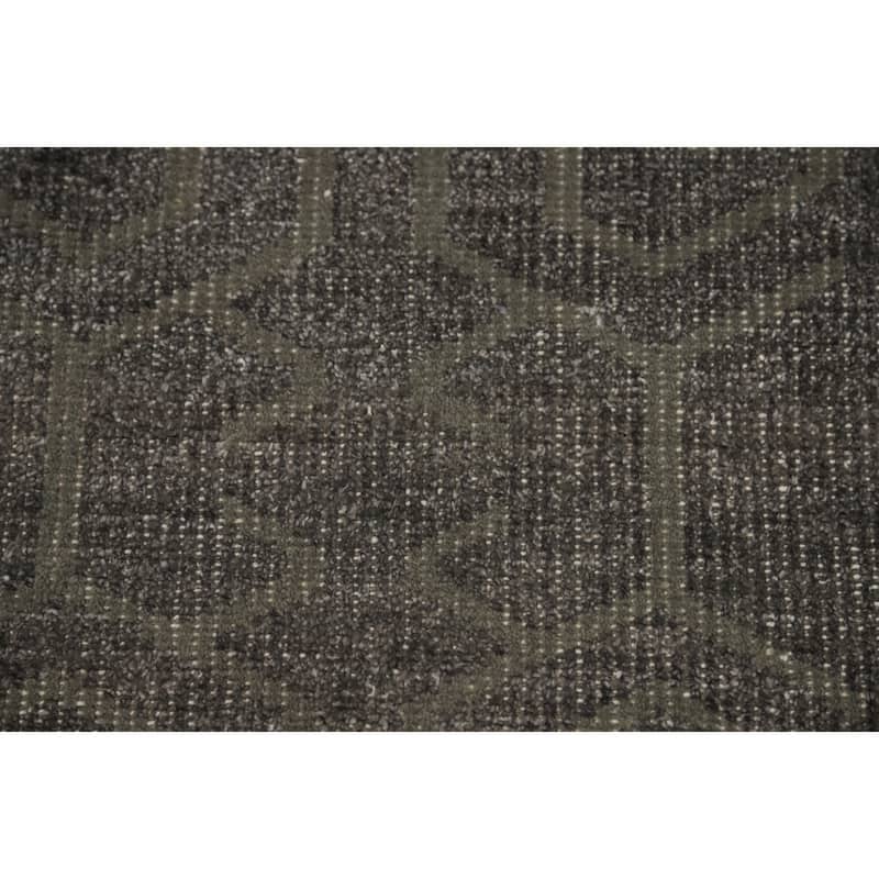 Hand-knotted Modern Wool Grey Geometric Area Rug Oriental Carpet - 8' 0'' X 5' 2''