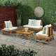 Option Teak Finish + White Cushion