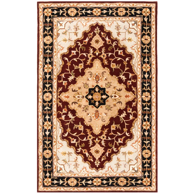 SAFAVIEH Handmade Heritage Harmony Stripe Traditional Oriental Wool Rug