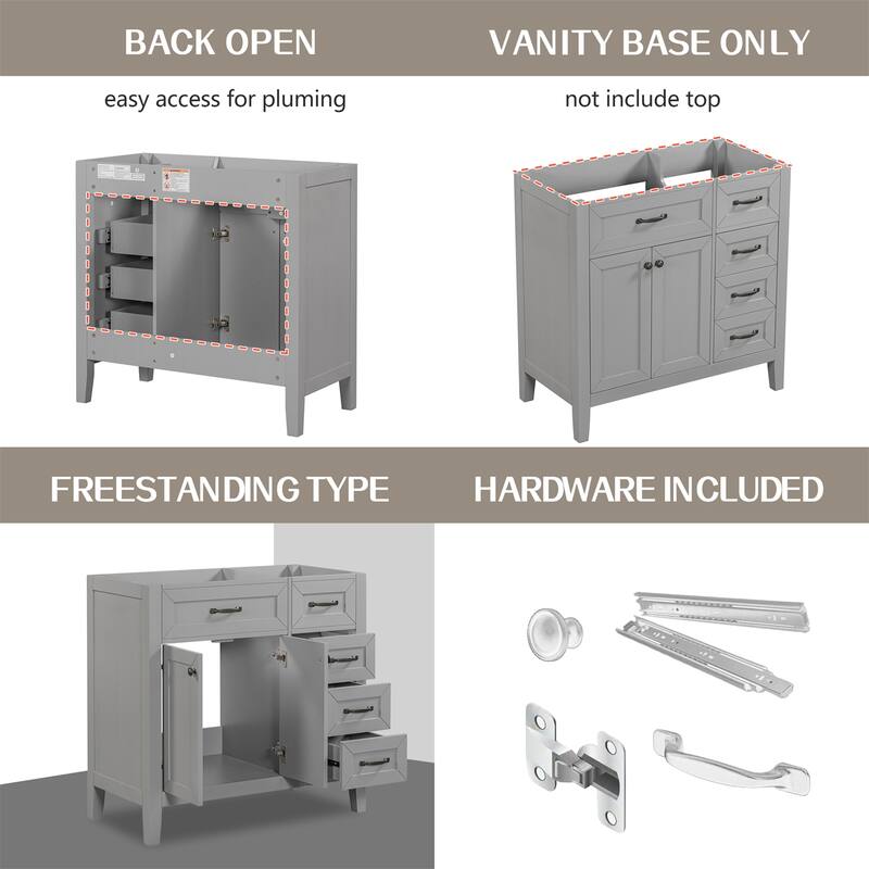 Bathroom Vanity without Sink, Cabinet Base Only