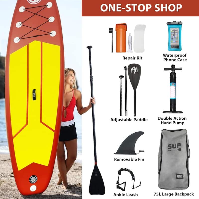 Stable Inflatable Paddle Board for Adults with SUP Accessories