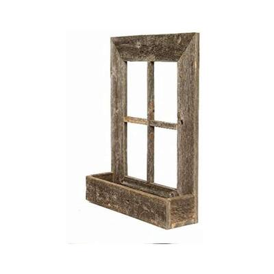 Daily Boutik 22"x25" Rustic Weatered Grey Picture Frame with Plexiglass Holder