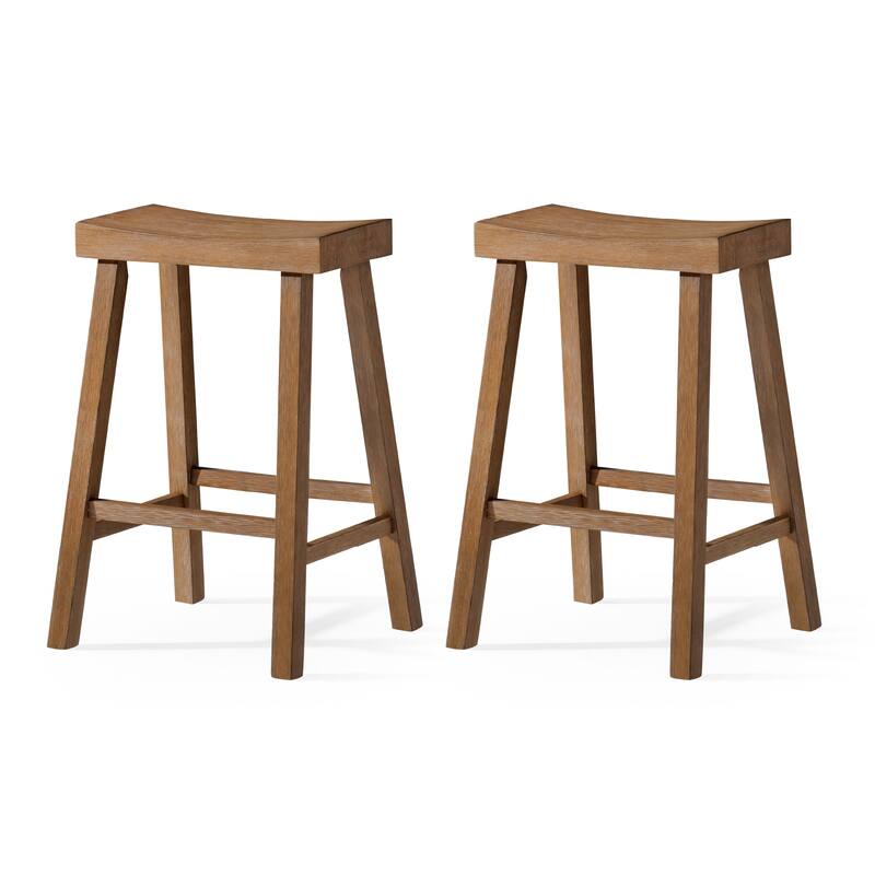 Maven Lane 27" Vincent Counter Height Kitchen Stool - N/A - Set of 2 - Antiqued Natural