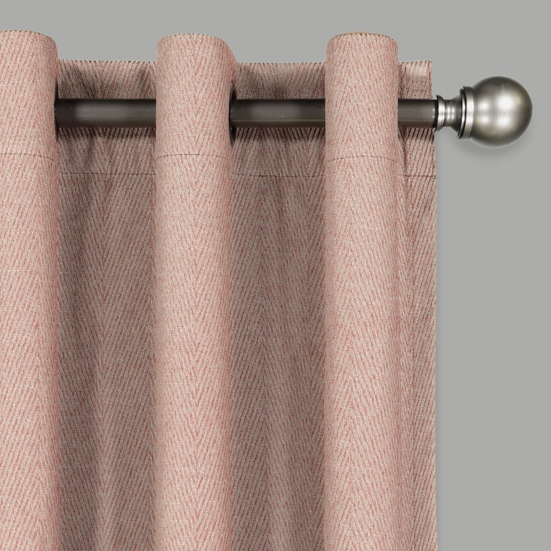 Eclipse Aura Chevron Draft Stopper Energy Saving 100% Blackout Grommet Top Curtain Panel