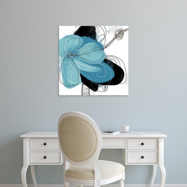 Easy Art Prints Jan Weiss's 'Azul Poetry 1' Premium Canvas Art