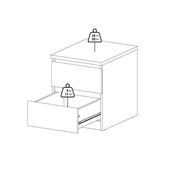 dimension image slide 7 of 8, Porch & Den McKellingon Contemporary 2-drawer Nightstand