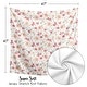 preview thumbnail 3 of 3, Peach Watercolor Floral Collection Girl Baby Swaddle Receiving Blanket - Pink Green and White Shabby Chic Rose Flower Farmhouse